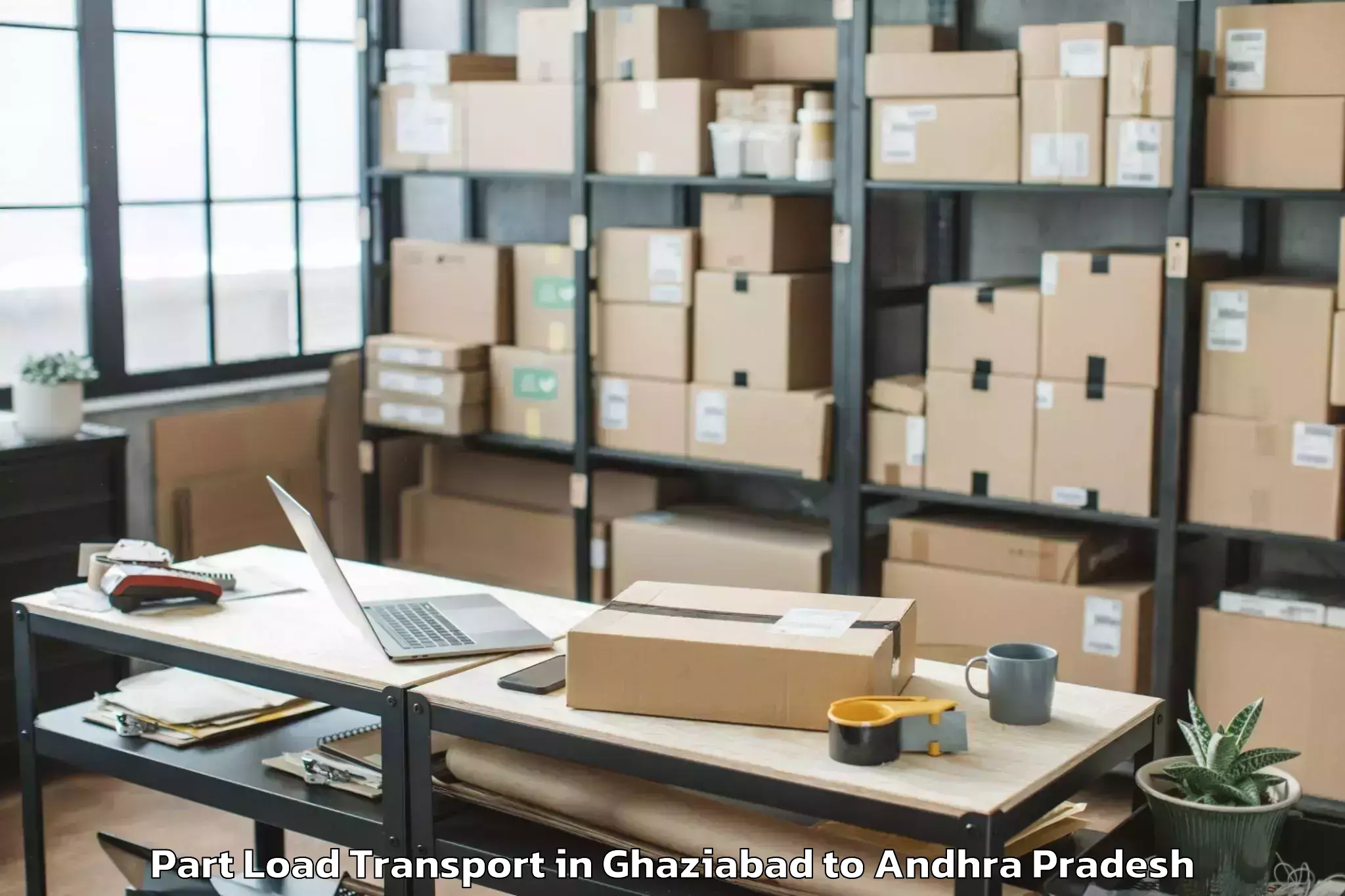 Efficient Ghaziabad to Nidamanur Part Load Transport